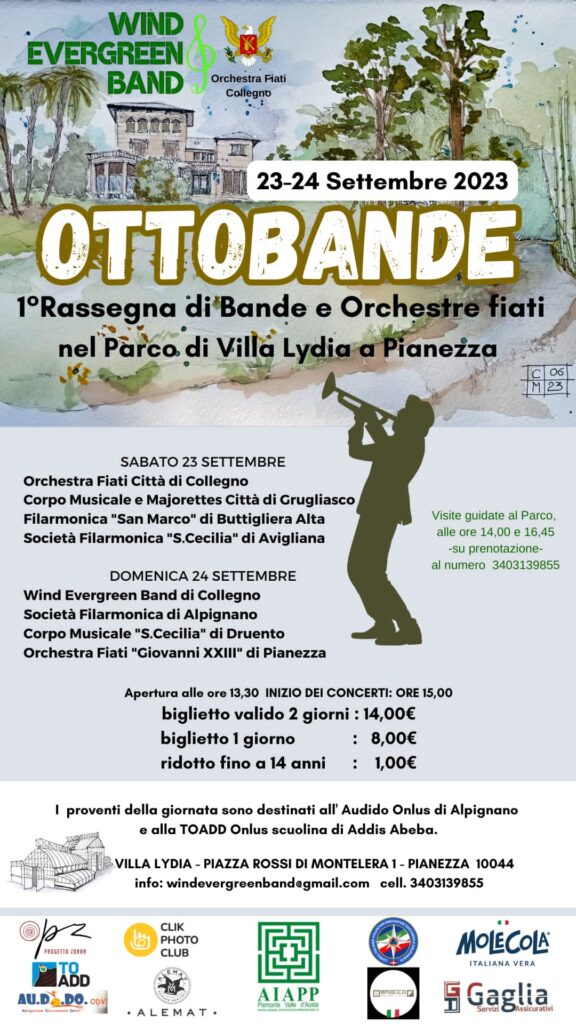 Esibizione Società Filarmonica di Alpignano APS evento OTTOBANDE a Villa Lydia - Pianezza (TO), il 23 e 24 settembre 2023